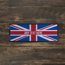 Personalised Bar Towel Runner Union Jack Pub Party Mat Beer Cocktail Gift