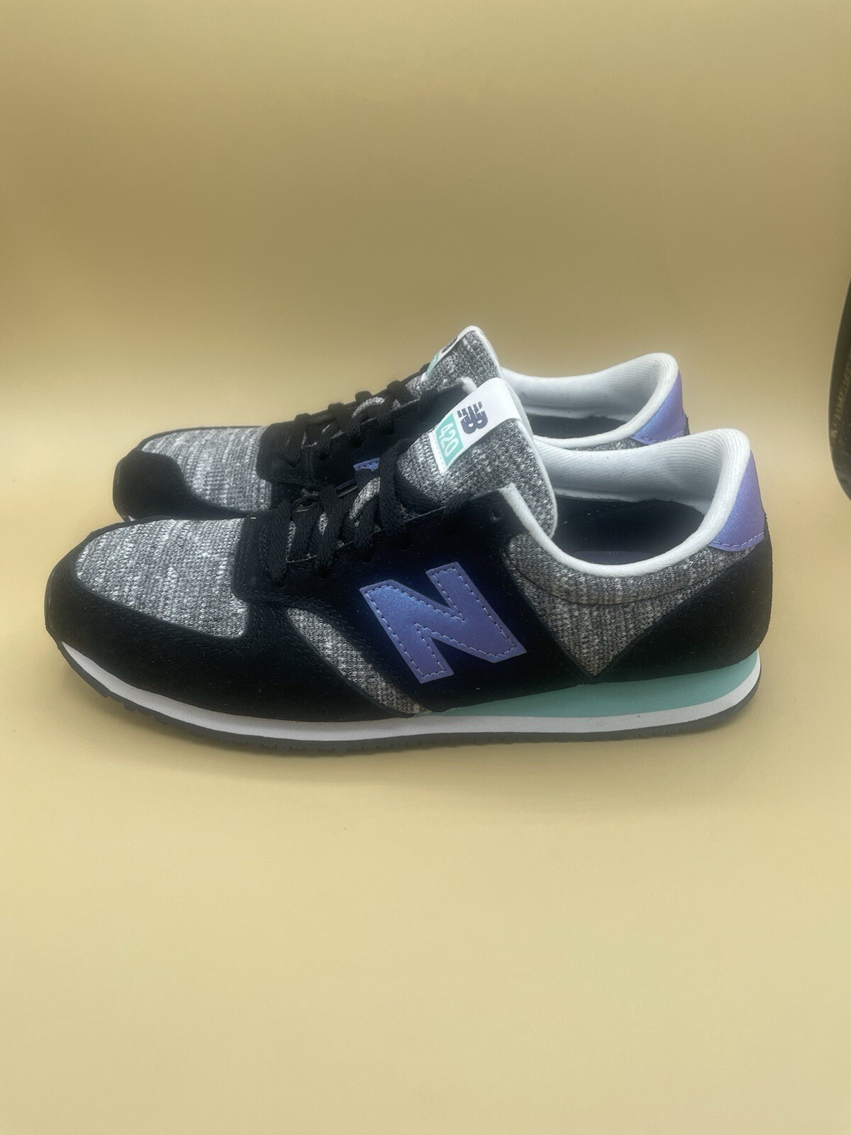 Sz 8 B/M New Balance 420 Women’s Classic Running Shoes Black/Grey/Purple NEW