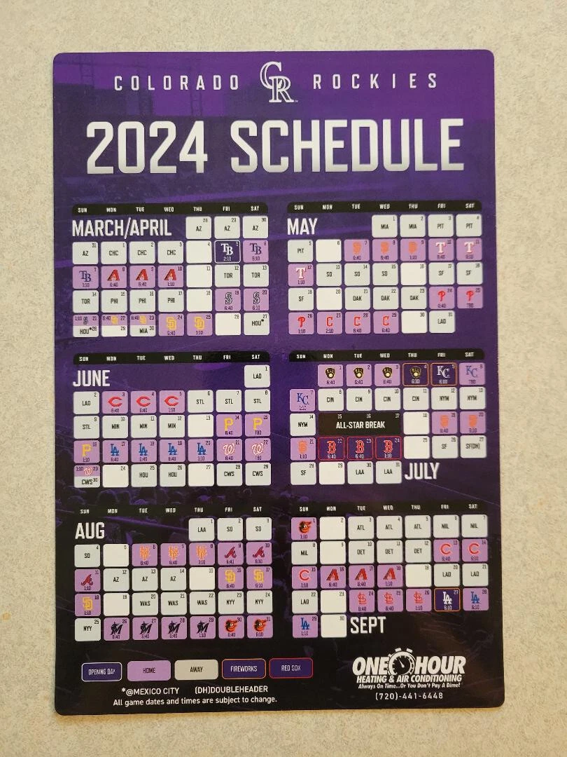 Colorado Rockies Schedule 2024 Phish Summer Tour 2024