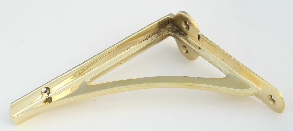 Solid Brass Shelf Brackets Single Ironbridge Arch Shelf Bracket - Victorian Style In Iron, Brass &amp; Chrome Finish Decorative Shelf Bracket