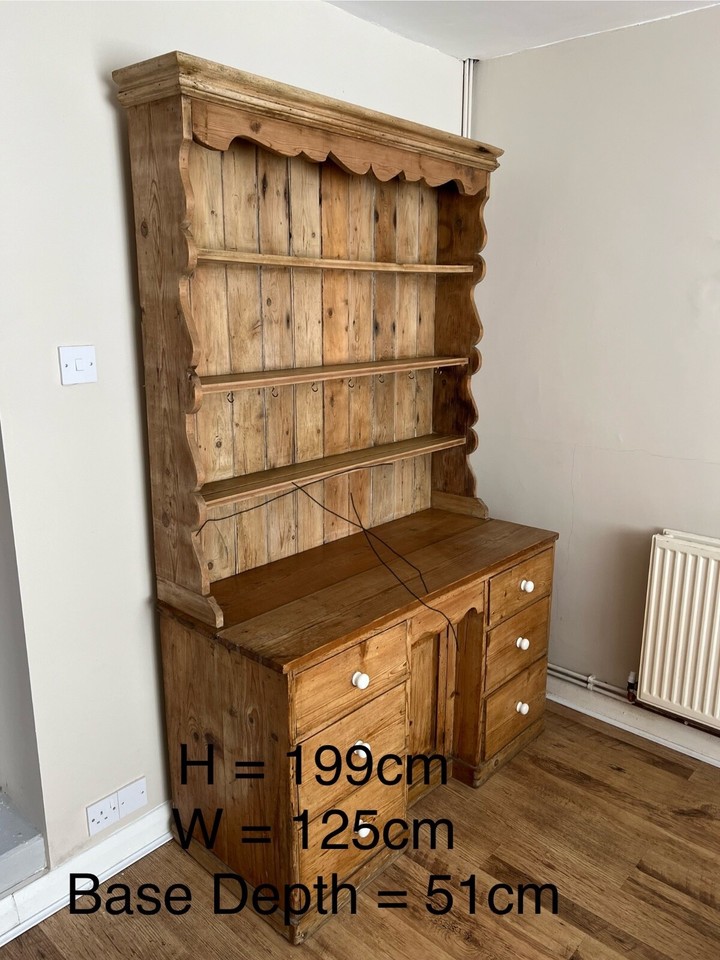Vintage solid pine Welsh dresser eBay