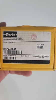 parker model a1 hrpv4s8a3 1/2'' Tube Valve only opened box to take pictures