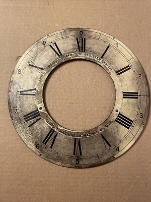 Antique Gisholt Machine Co Periodograph Time Register Clock Dial Part Madison WI