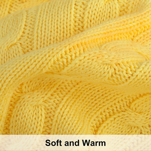 NTBAY 100% Cotton Blanket Weighted Warm Good Craftsmanship 14 Colors Throw Twin - Picture 51 of 108
