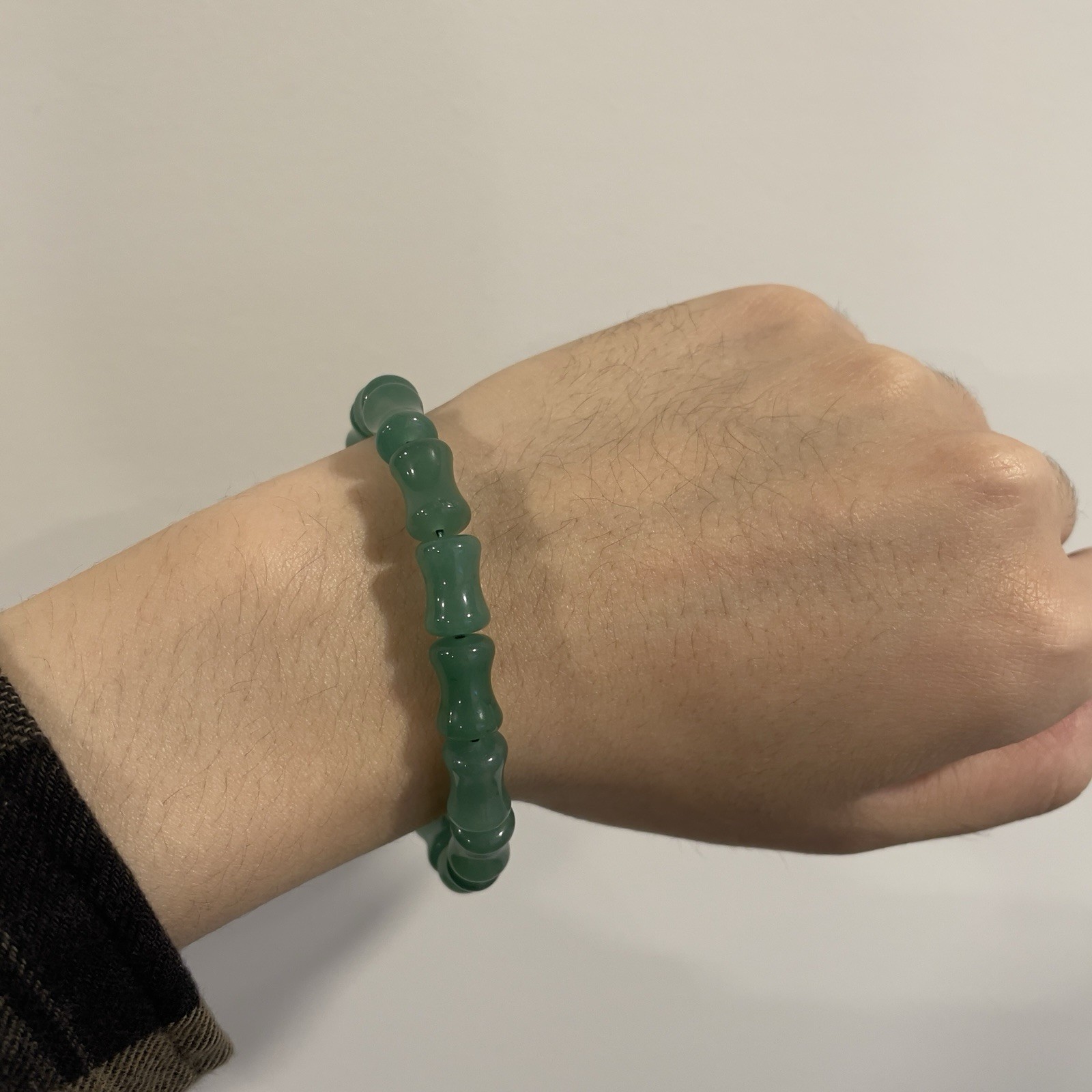Natural Bamboo Style Aventurine Gemstone Stretch Bracelet 8mm Gift Healing Reiki