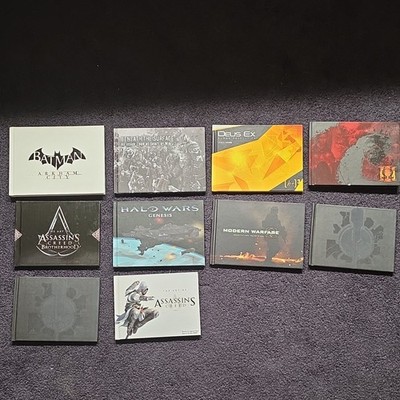 Video Game Art Book Lot - Batman Arkham, Deus Ex, God of War III - Hardcover