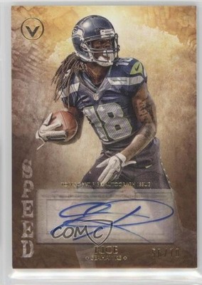 2012 Topps Valor Centurion Auto Speed 56/70 Sidney Rice #CA-SR Auto 1p5