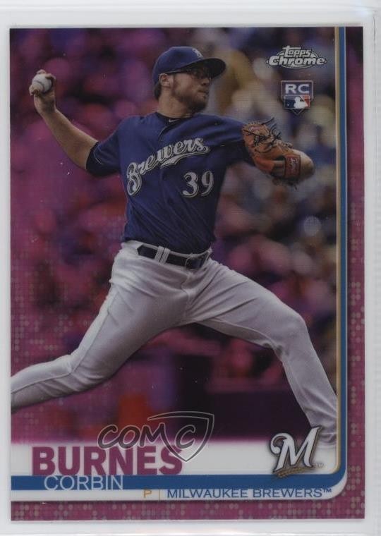 2019 Topps Chrome Pink Refractor Corbin Burnes #84 1e92