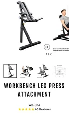 POWERTEC Multi Station Home Gym Leg Press, Arm Curls, Bench