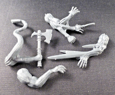 Chaos Spawn Mutated Human Arms Parts (4) - Warhammer Age of Sigmar / 40K Models