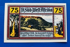 Deutschland 75 Pfennig 1922  - "S&uuml;d West Afrika"  Afrikanische Kolonie- Aunc/UNC