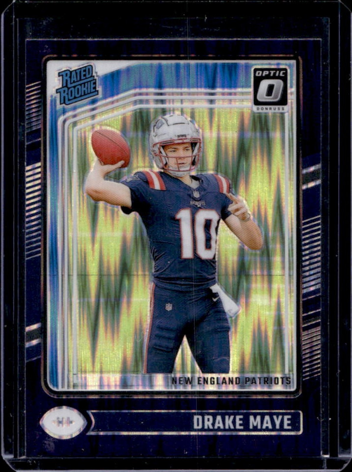2024 Panini Donruss Optic Drake Maye Purple Shock Rated Rookie #229 Patriots