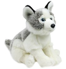 WWF Pl&uuml;schtier Husky 23cm lebensecht Kuscheltier Stofftier Hund Pl&uuml;schfigur