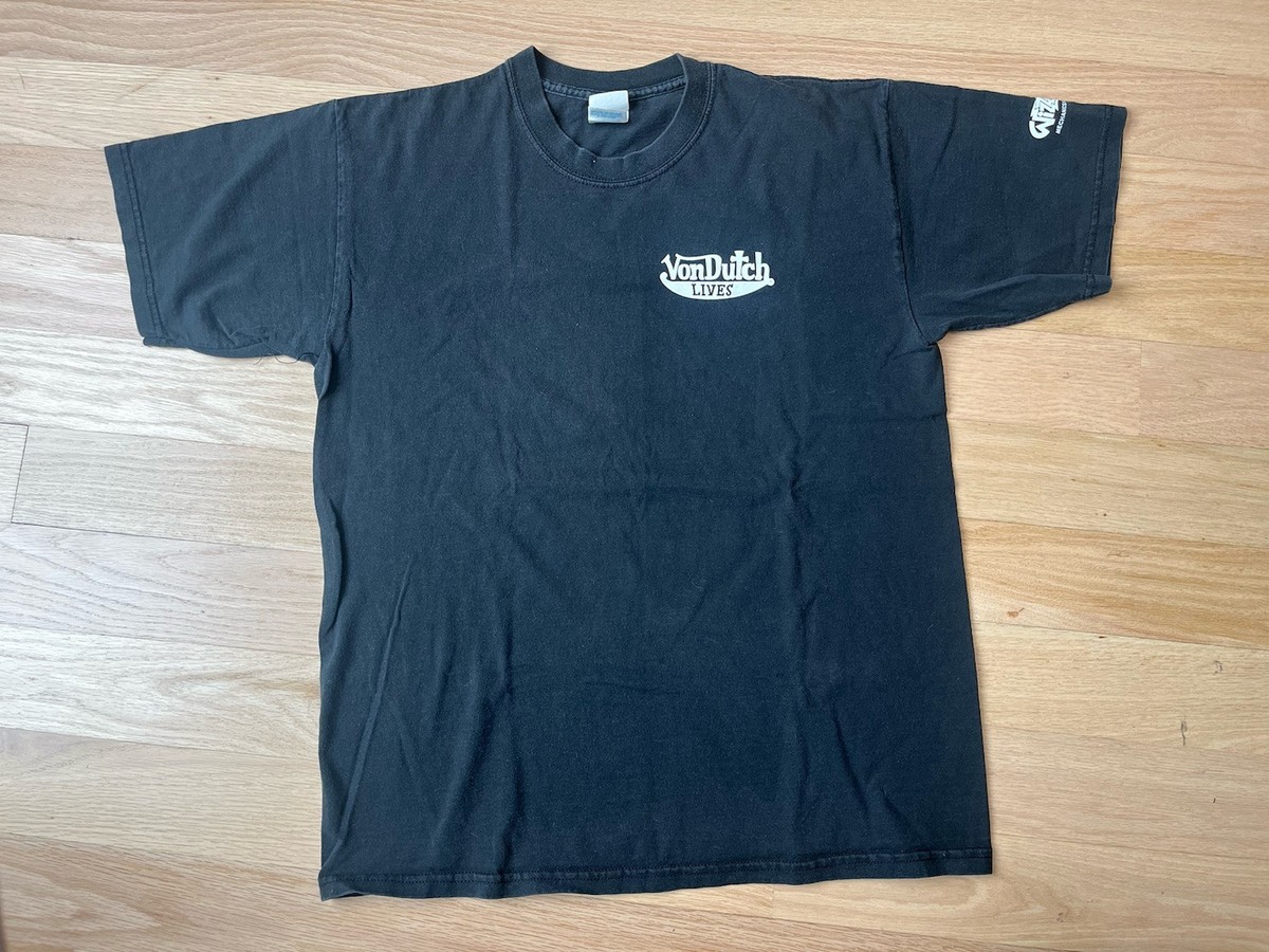 VTG VON DUTCH LIVES T SHIRT Myers 2k2 2002 Eyeball Graphic