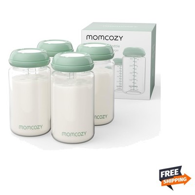Natural Baby Bottle, Wide-Neck, BPA Free Breast Milk Container, Storage Colle...