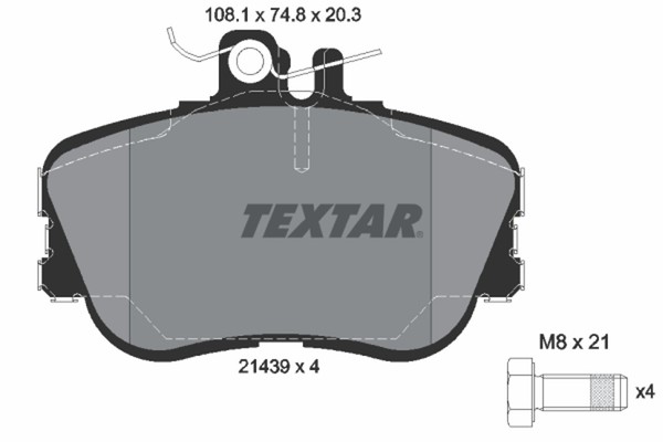 Textar Bremsbelagsatz Scheibenbremse Q+ 2143905 FüR Mercedes Klasse S202 W202-image