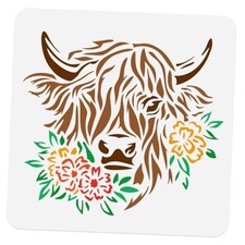 Stencils for Painting Plastic Reusable Cow Wall Stencil Templates Highland Cow