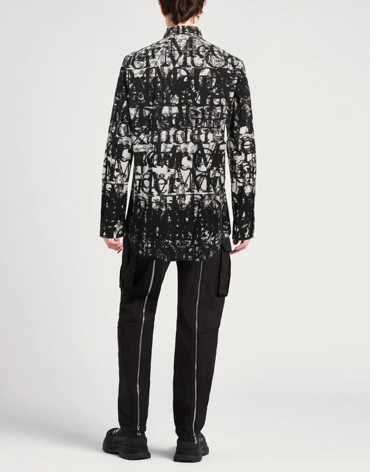 RRP€980 ALEXANDER MCQUEEN Button-Up Shirt Size 15+ / M Logo Stamp Long Sleeves - image 2 of 4