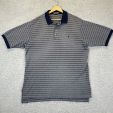 Polo Ralph Lauren Golf Shirt Men's XL Striped Polo Pony Short Sleeve