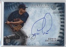 2015 Bowman Inception Rookie Blue 59/150 Edwin Escobar #RA-EE Auto 0c2