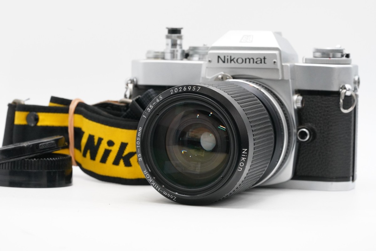 フィルムカメラ Nikon Nikomat EL+55mm f1.2+35-105mm ニコマートEL、35〜105mmズーム フィルムカメラ Nikon Nikomat EL+55mm