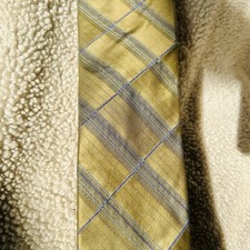 Joseph Abboud Gold Blue 100% Italian Silk Men’s Neck Tie Made In Usa, 3.75 X 56