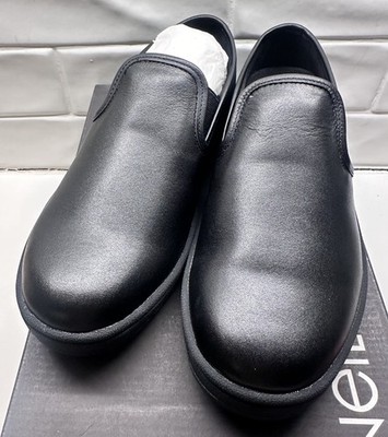 NEW Neil Barrett Leather Slip-On Sneakers Unisex Black Size EU 35 NIB
