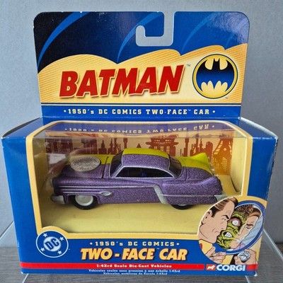 Vintage Corgi 2005 Batman DC Comics 1950s Two Face Car 1/43 Scale Die-Cast Model