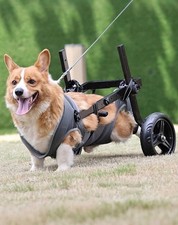Adjustable Medium Dog Wheelchair for Back Legs, Upgraded Wheel, Disabled Pets M