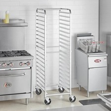 20 Pan End Load Bun Pan Sheet Pan Rack Kitchen Restaurant Bakery w/ 5" Casters