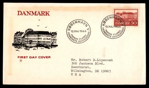 Mayfairstamps Denmark FDC 1966 Large Buildings First Day Cover aaw_37967