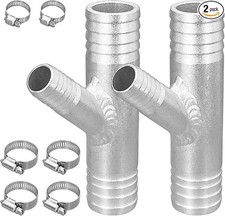 1 Set 1 Inch to 5/8 Aluminum CAB Heater Y Fitting Compatible with UTV SXS RZR...