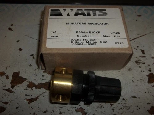 WATTS MINIATURE REGULATOR VALVE R364-01CKP 1/8" 0/125PSI (WL15-3)