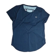 Under Armour Women's T-Shirt Teal Measures Size M Layered Back 