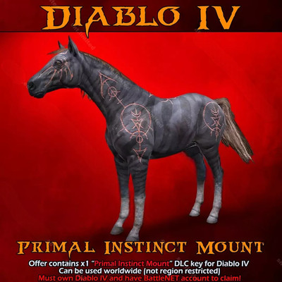 Diablo IV 4 : Primal Instinct Mount - IT CAN BE ON ALL PLATFORMS!
