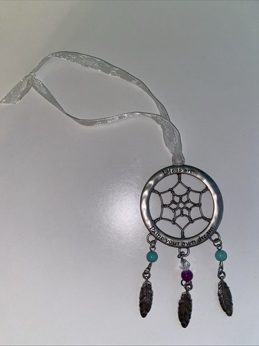 Ganz Metal Dream Catcher Ornament Charm “Life is art. Paint your own dream”