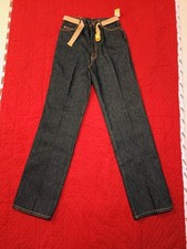 Vintage 1980 s Chic h.i.s. Denim Jeans New with Tags Sz 12 Girls Dark Wash Jeans