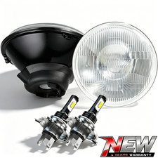 Pair For Ford Deluxe 1939-1951 7 Inch Round Led Headlights Lamp Housing New