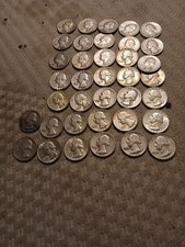 37 Pre-1965 Silver Washington Quarters 90% Silver