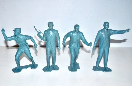 Vintage 1960s Marx 6-Inch Man From UNCLE Secret Agent Character Plastic Figures