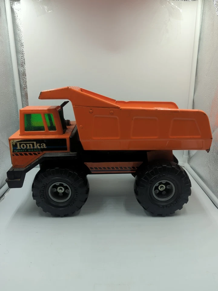 RARE Tonka Mighty Diesel Dump Truck Vintage Orange B.J.'s exclusive for Target - Image 2 of 4
