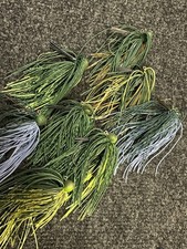 Weedless football head Bass Jigs with rattle 3/8 ounce living rubber