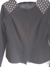 Black Short Fitted Jacket Size 10 Unworn