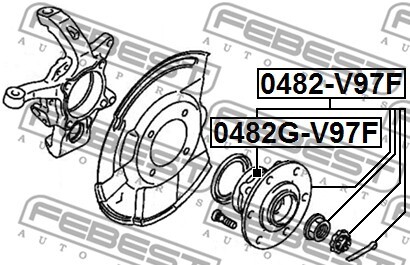 0482G-V97F FEBEST Wheel Hub for MITSUBISHI