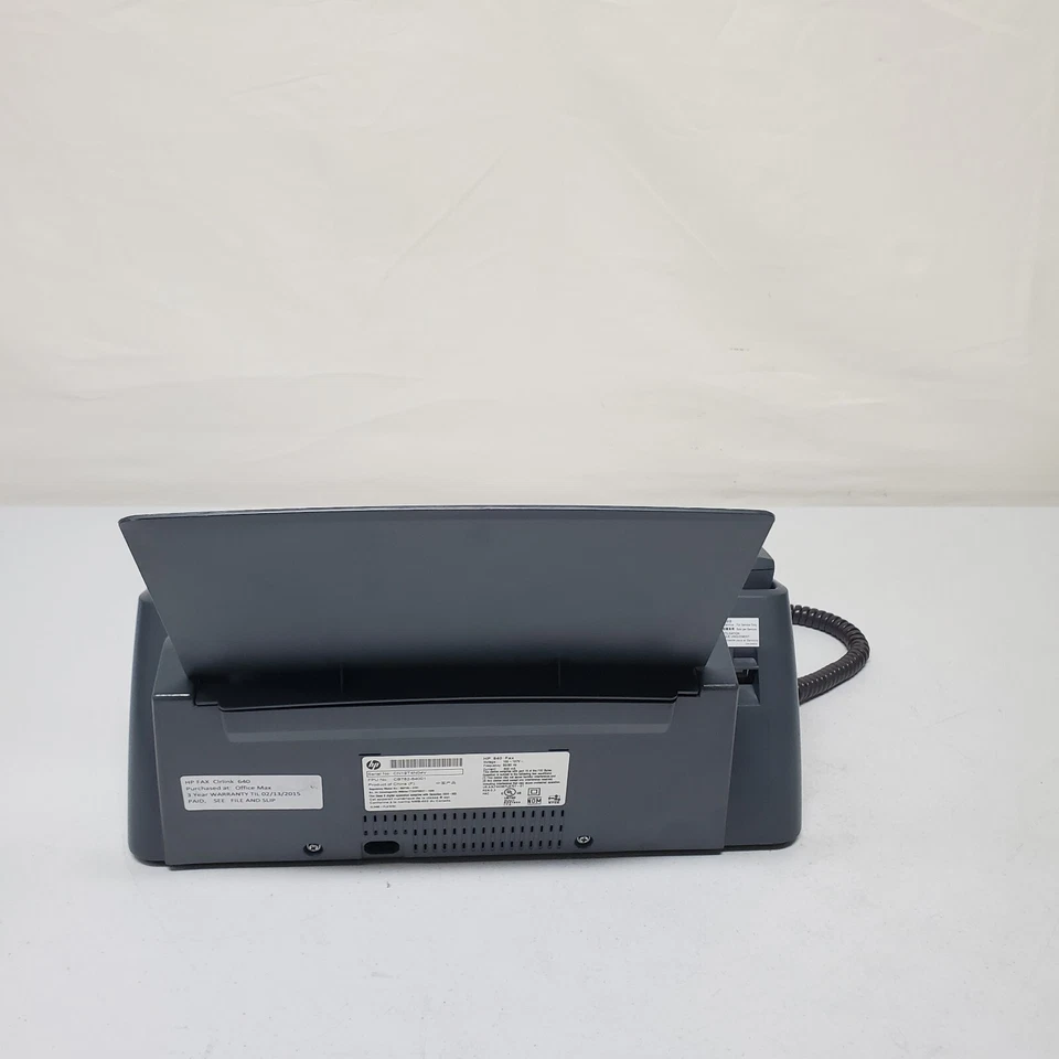 HP 640 Fax Inkjet Printer Fax Machine NO INK Tested Working - Image 4 of 4
