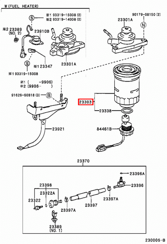 Genuine LandCruiser 80 Series Prado 90 120 Series 1HD 1HZ 1KZ 3L 1KD Fuel Filter - Picture 4 of 20