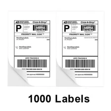 1000 Address Shipping Labels Half Sheet 8.5x5.5 Self Adhesive for Laser & Inkjet