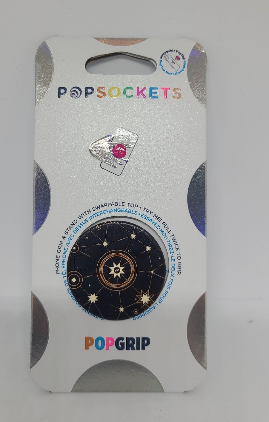 PopSocket Start Chart Black Pop Grip Phone Stand With Swappable Top-image
