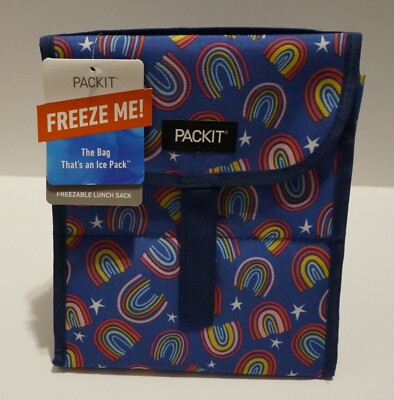 PACKIT - ''The Bag That's an Ice Pack'' Freeze Me, Freezable Lunch Sack New w/Tags