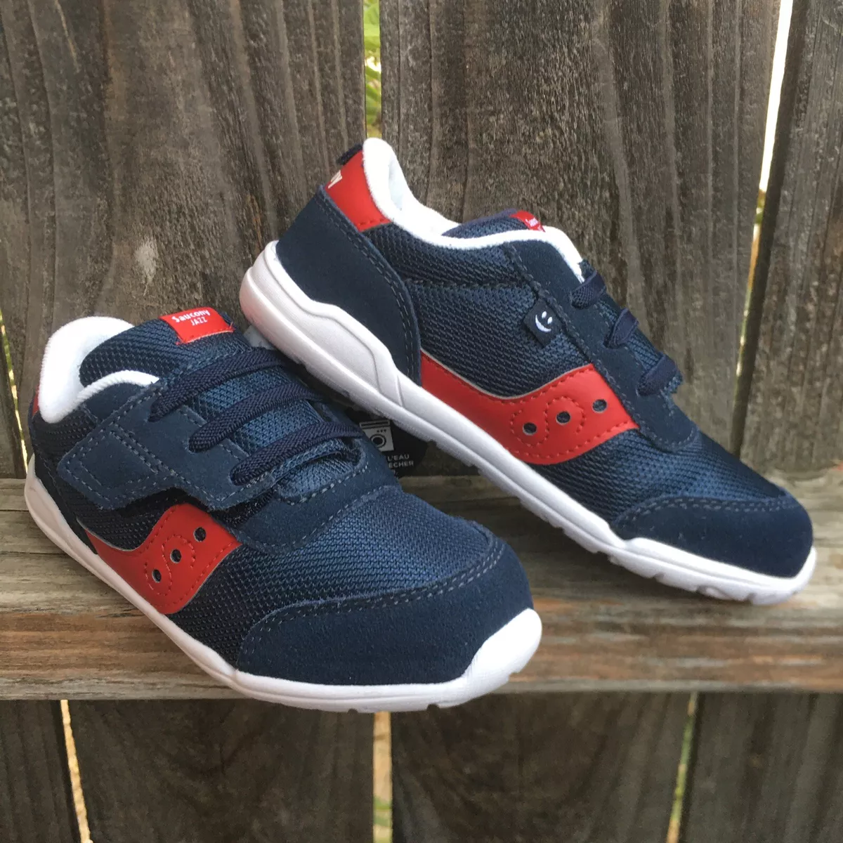 Saucony Boys Toddler Shoes Jazz Riff Machine Washable Navy Blue Red